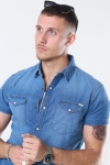 Jack & Jones Sheridan Koszule S/S Medium Blue Denim