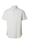 Selected Regular New Linen Shirt SS Pure Cashmere Thin Stripe