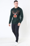 Only & Sons Xmas 7 Funny Front Badge Dzianina Pine Grove
