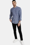 Only & Sons Luke LS Linen Mandarine Koszule Dress Blues
