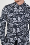 Only & Sons Frederik L/S Paisley Stretch Koszule Black