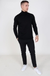 Selected Merino Rullekrave Dzianina Black