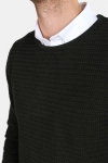 Clean Cut Aberdeen Crew Neck Dzianina Dark Green Melange