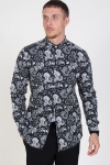 Only & Sons Frederik L/S Paisley Stretch Koszule Black