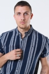 Clean Cut Sälen 146 SS Koszule Navy/Grey