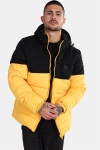Urban Classics Hooded 2-Tone Puffer Kurtki Chrome Yellow/Black