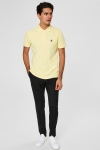 Selected Aro S/S Embroidery Polo Koszule W Noos Mellow Yellow