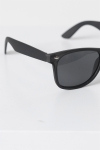 Fashion 1398 Wayfarer okulary słoneczne Black Rubber Grey Lens