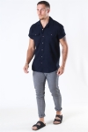Only & Sons Andrew Waffle Koszule S/S Dark Navy