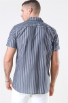 Les Deux Mathieu SS Koszule Charcoal/Petrol Blue