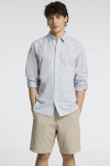 Selected Slim Sun Linen Shirt LS Bright White Thin Stripe