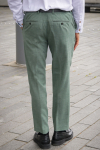 Selected SLIM OASIS LINEN PANTS Light Green Melange