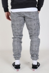 Urban Classics Glencheck Cargo Spodnie White/Black