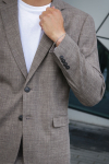 Selected SLIM OASIS LINEN BLAZER Dark Sand Melange