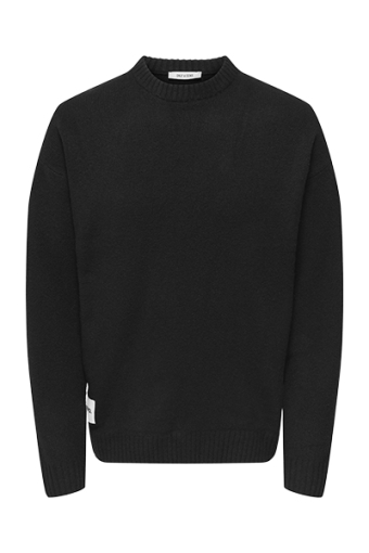 Page Relaxed Fit Crew Neck Black