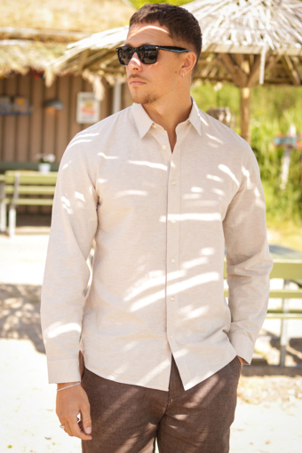Slim Sun Linen Shirt LS Pure Cashmere