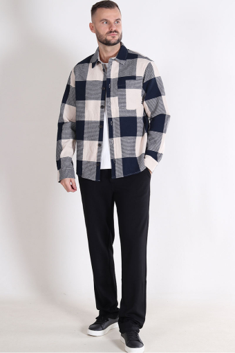 Oliver Waffle Check Shirt Insignia Blue