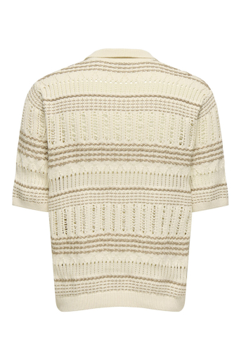 Karlos Relaxed Fit SS Resort Knit Polo Vanilla Ice